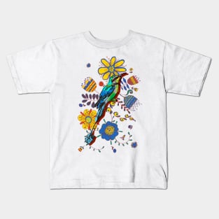 Bird and Flowers Kids T-Shirt